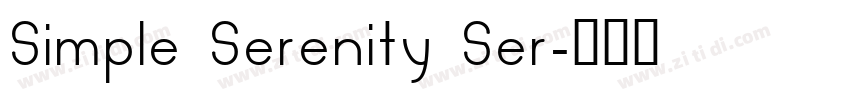 Simple Serenity Ser字体转换